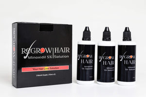 Minoxidil 5% (3 month supply) 3 x 70ml bottles. FREE LOCAL DELIVERY WITHIN BOTSWANA.